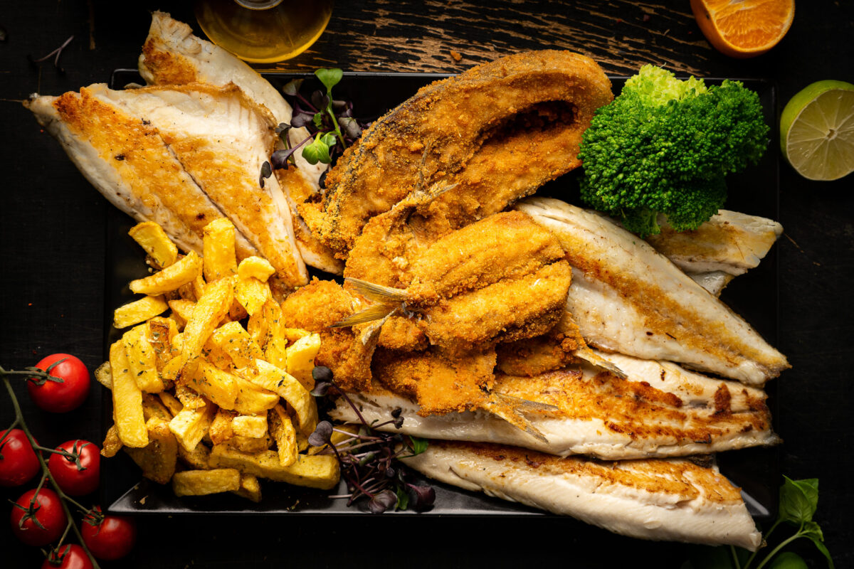 Platou cu peşte pentru 2-3 persoane Meniu George's Fisheries